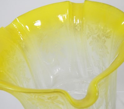 Lot 256 - A yellow glass shade