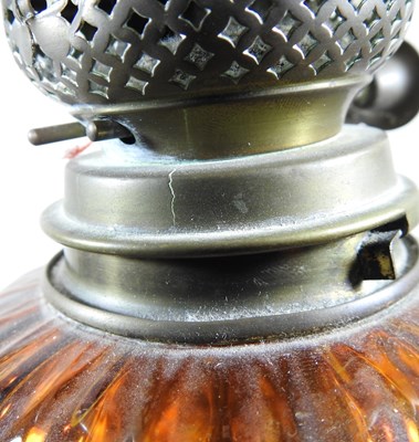 Lot 31 - A brass oil lamp