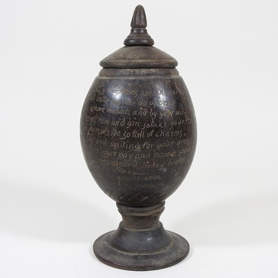 Lot 30 - A carved coconut cup
