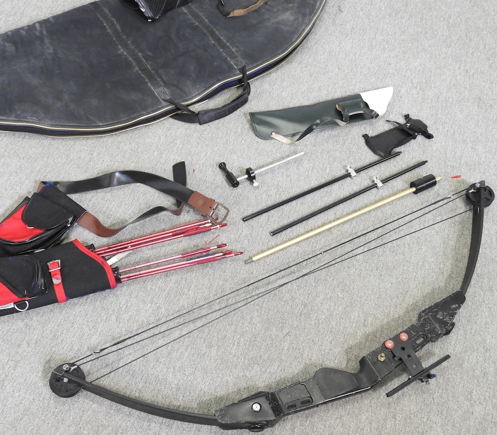 Lot 245 A Compound bow and arrow set