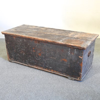Lot 457 - An antique pine coffer