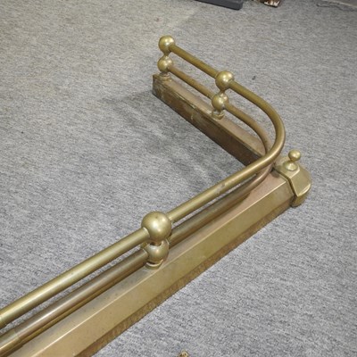 Lot 99 - A Victorian brass fender
