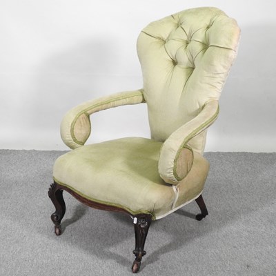 Lot 573 - A Victorian armchair