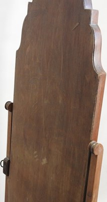 Lot 523 - A reproduction mahogany cheval mirror