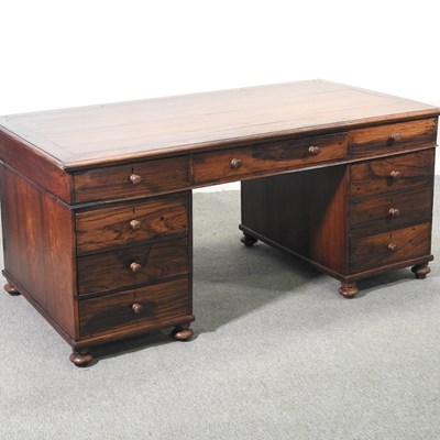 Lot 540 - A pedestal desk