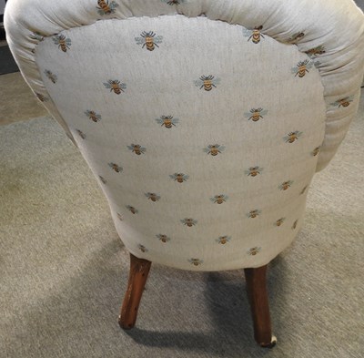 Lot 466 - A Victorian button back armchair