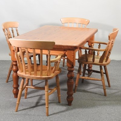 Lot 460 - A pine kitchen table