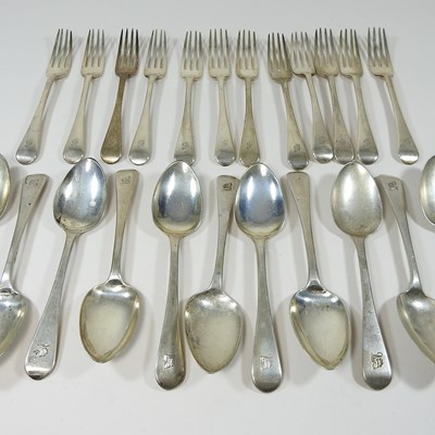 Lot 28 - A set of silver cutlery