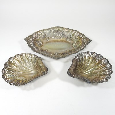 Lot 339 - Three silver dishes