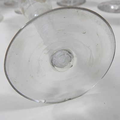 Lot 51 - An 18th century opaque twist wine glass