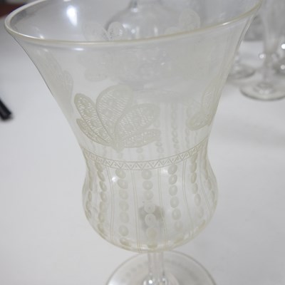 Lot 51 - An 18th century opaque twist wine glass