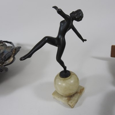 Lot 63 - An Art Deco bronzed dancer