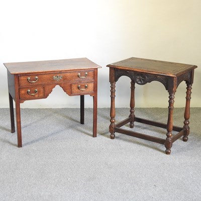 Lot 547 - A lowboy and a side table