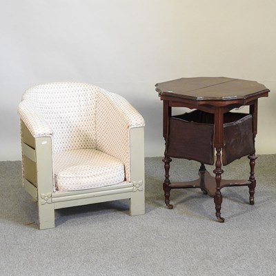 Lot 576 - An occasional table and chair