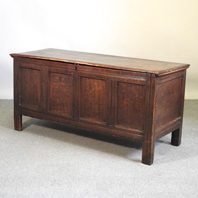 Lot 551 - An 18th century oak coffer