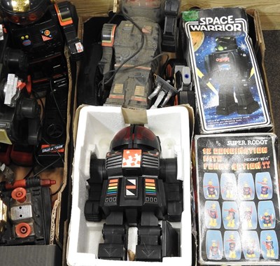 Lot 141 - Two boxes of toy robots