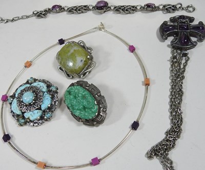 Lot 110 - A collection of Celtic design costume jewellery