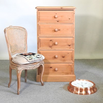 Lot 406 - A pine chest of drawers