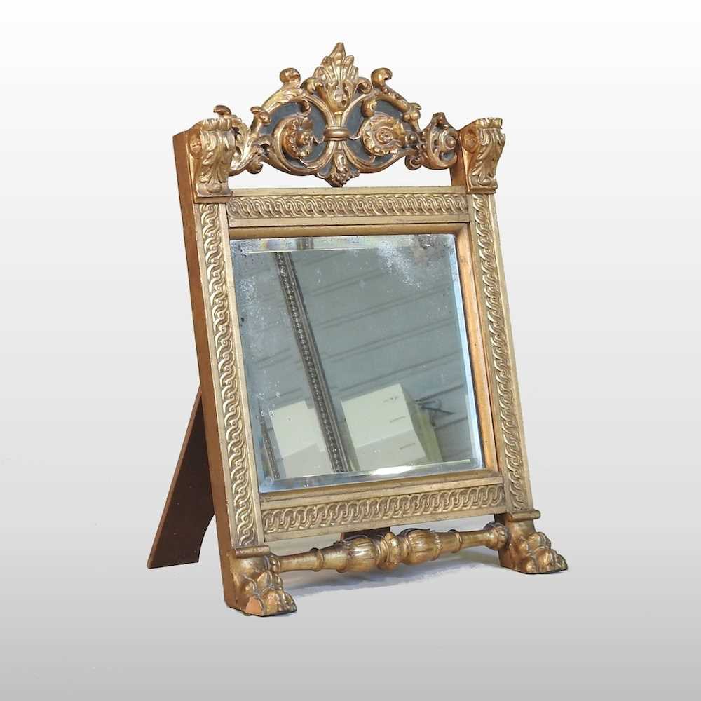 Lot 335 - An easel mirror