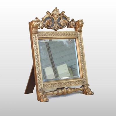 Lot 335 - An easel mirror