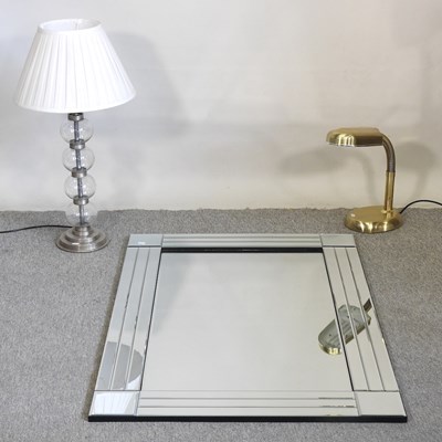 Lot 677 - A modern sectional wall mirror
