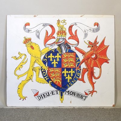 Lot 467 - A painted coat of arms