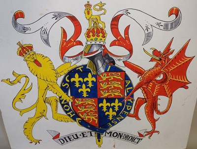 Lot 467 - A painted coat of arms