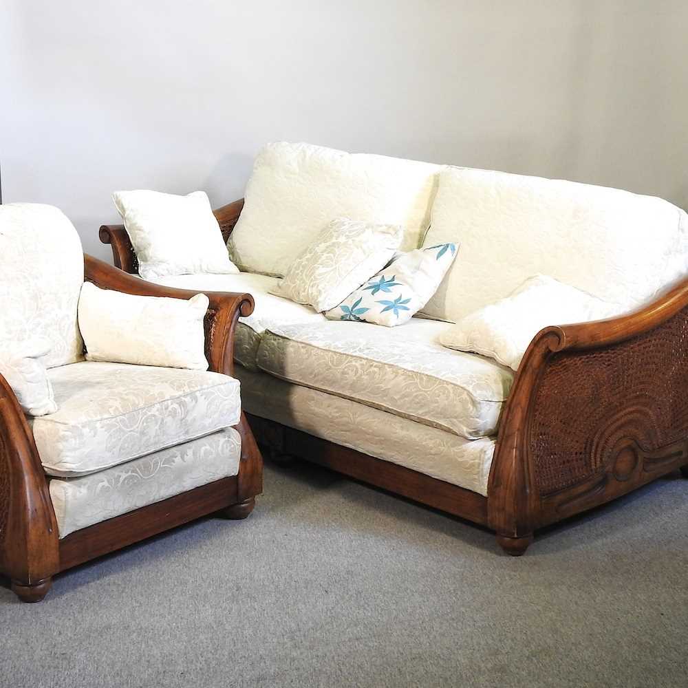 Lot 435 A Multiyork sofa and armchair