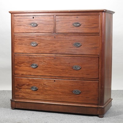 Lot 477 - A Victorian mahogany chest of drawers