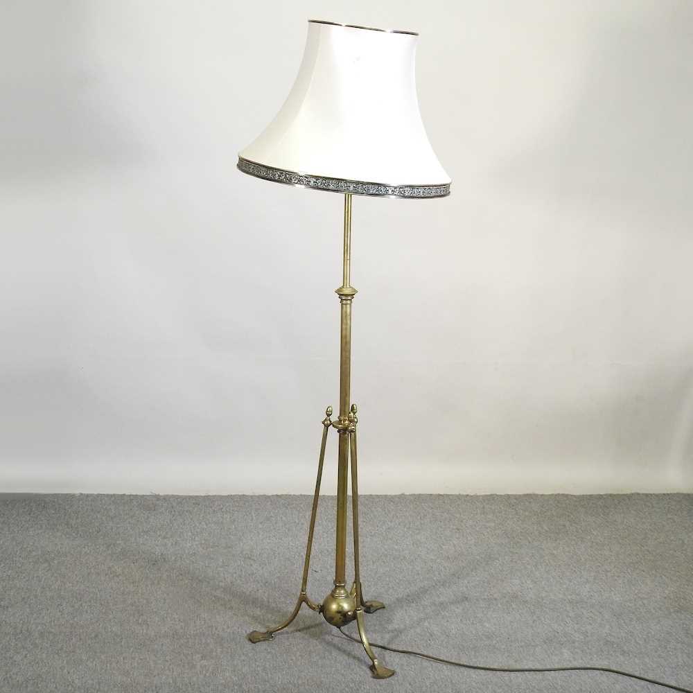 Lot 622 A brass standard lamp