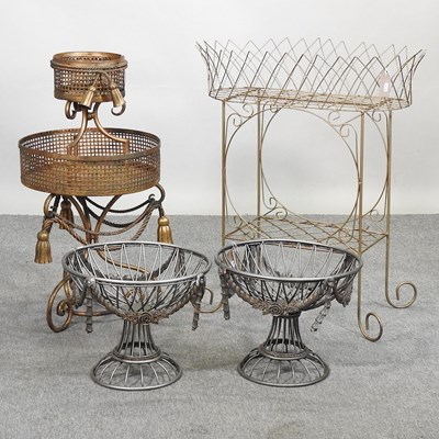 Lot 433 - Four metal stands