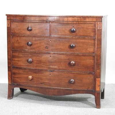 Lot 480 - A mahogany bow front chest