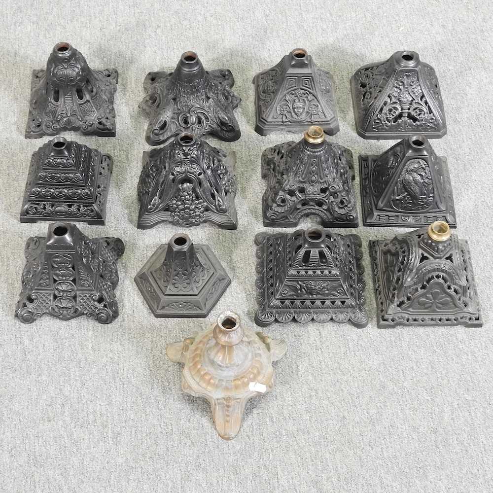 Lot 720 - A collection of oil lamp bases