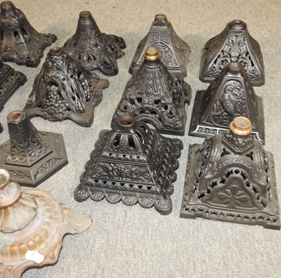 Lot 720 - A collection of oil lamp bases