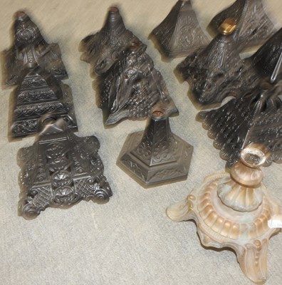 Lot 720 - A collection of oil lamp bases