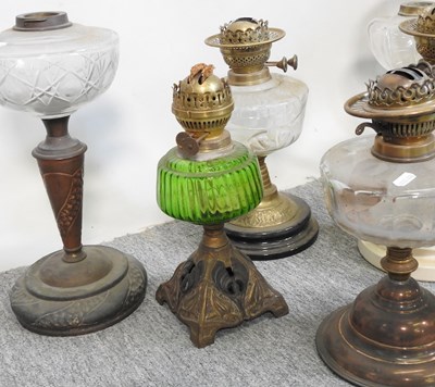 Lot 193 - Ten oil lamp bases