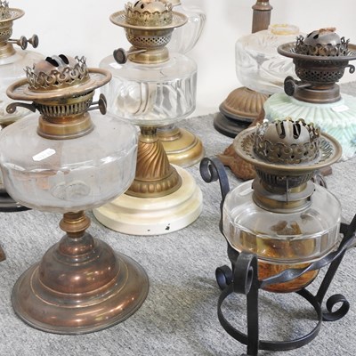 Lot 193 - Ten oil lamp bases