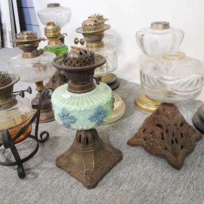 Lot 193 - Ten oil lamp bases