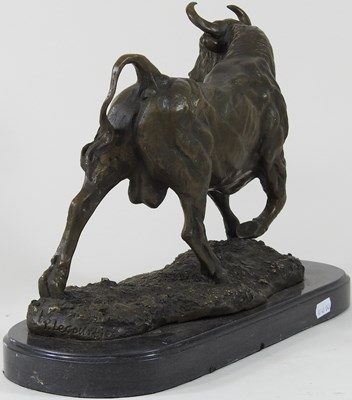 Lot 458 - A bronze bull