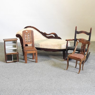 Lot 723 - A collection of miniature furniture