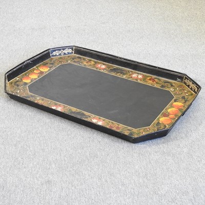 Lot 415 - A tole style tray