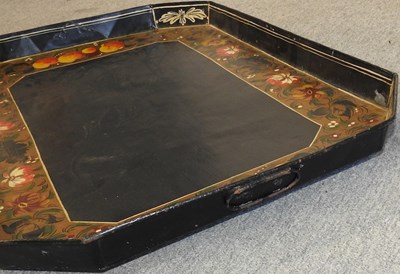 Lot 415 - A tole style tray