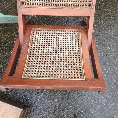 Lot 32 - A 19th century folding plantation chair