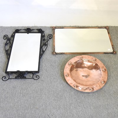 Lot 484 - A dish and two mirrors