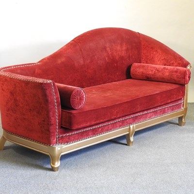 Lot 540 - A gilt framed sofa