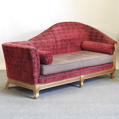 Lot 413 - A gilt framed sofa