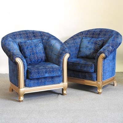 Lot 540 - A pair of armchairs