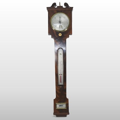 Lot 143 - A 19th century stick barometer