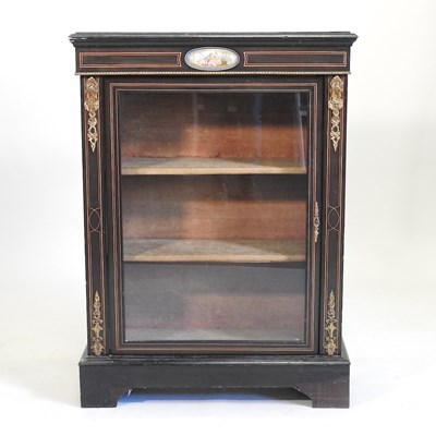 Lot 273 - A Victorian ebonised pier cabinet