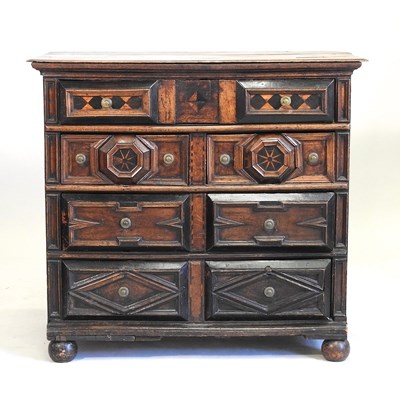 Lot 248 - A Charles II oak chest